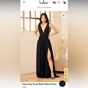 NWT Lulus Heavenly Hues Black Dress
